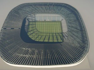 Stadio di calcio premier pronto per videogiochi low poly Modello 3D