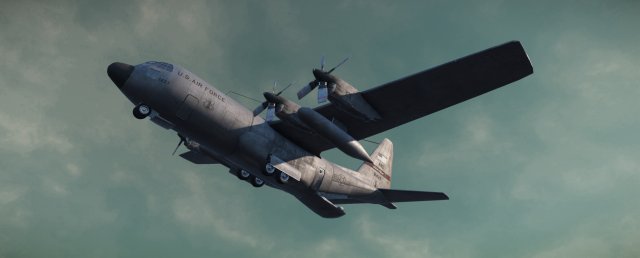military c-130 cargo transport plane Modèle 3D .c4d .max .obj .3ds .fbx .stl .blend 