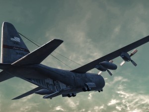 military c-130 cargo transport plane Modèle 3D