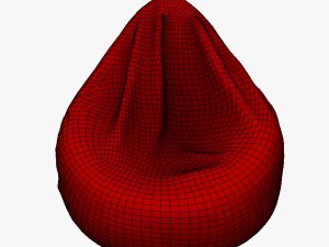 low poly pbr bean bag Model 3D