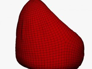 saco de feij&atilde;o baixo poli pbr Modelo 3D