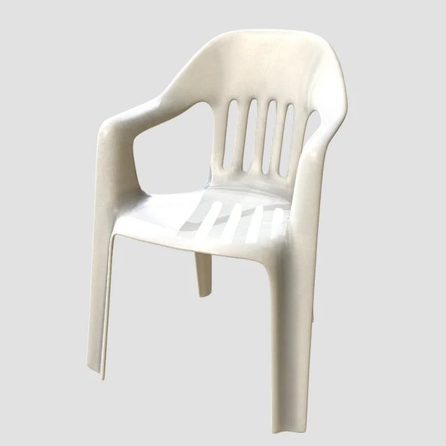 low poly pbr garden chair 3D Model .c4d .max .obj .3ds .fbx .stl .blend