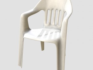 low poly pbr garden chair 3D Model
