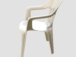 low poly pbr garden chair 3D Model