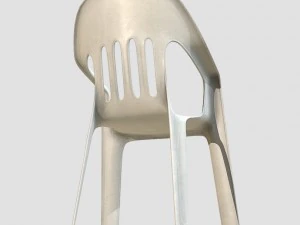 low poly pbr garden chair 3D Model