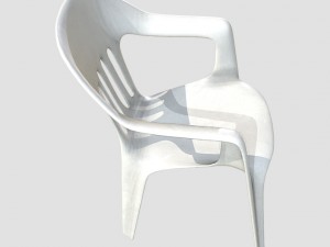 low poly pbr garden chair Model 3D