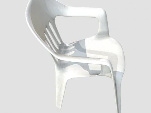 low poly pbr garden chair 3D Model