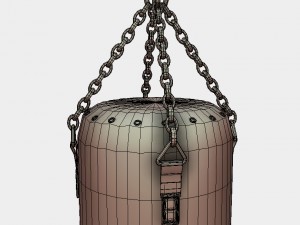 low poly pbr punching bag Modello 3D
