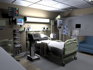 hospital recovery room 3D 모델