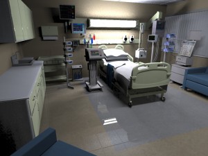 hospital recovery room Modelo 3D
