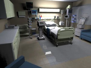 hospital recovery room 3D Model