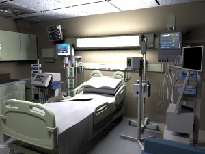 hospital recovery room Modelo 3D