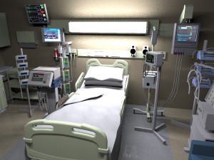 hospital recovery room Modelo 3D