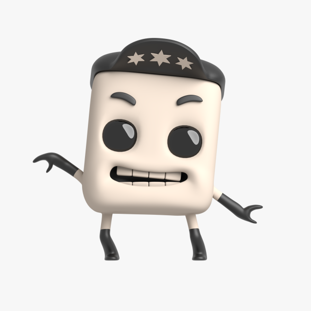 gumy star officer 3D Модель .c4d .max .obj .3ds .fbx .stl .blend 