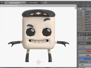 gumy star officer 3D Модель