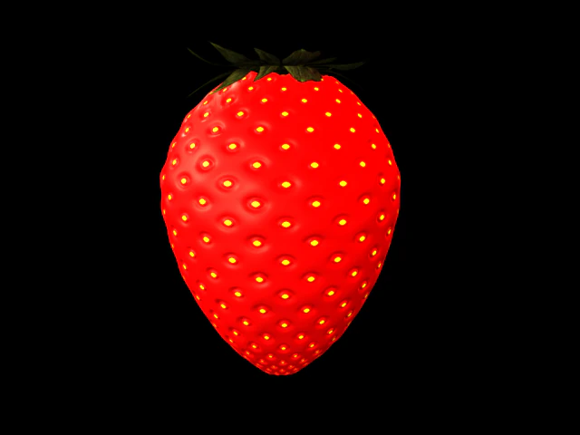 3d strawberry 3D Model .c4d .max .obj .3ds .fbx .stl .blend 