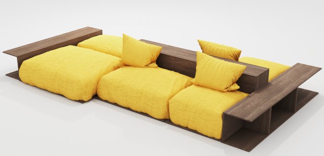 westside divano 3D Model .c4d .max .obj .3ds .fbx .stl .blend 