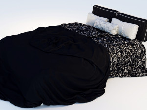 bed glanze black 3D मॉडल