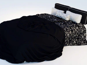 bed glanze black 3D Model