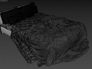 bed glanze black 3D मॉडल