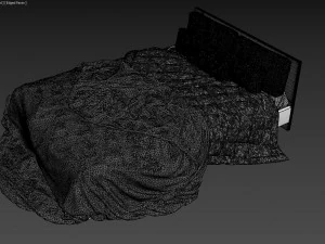 bed glanze black 3D Model