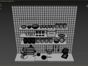 kitchen props Model 3D