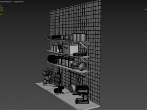 kitchen props Model 3D