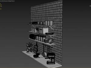 kitchen props 3D Model