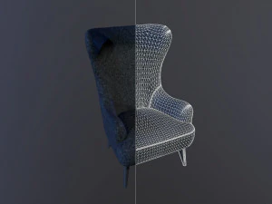 chairs collection low-poly 3D Model
