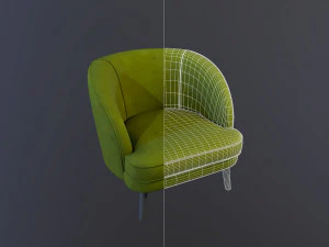 chairs collection low-poly 3D Model