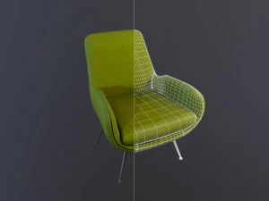 chairs collection low-poly 3D Model