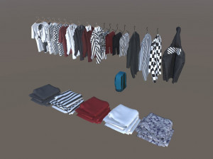 clothing pack low-poly Modelo 3D