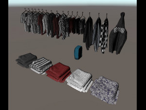 clothing pack low-poly Modelo 3D