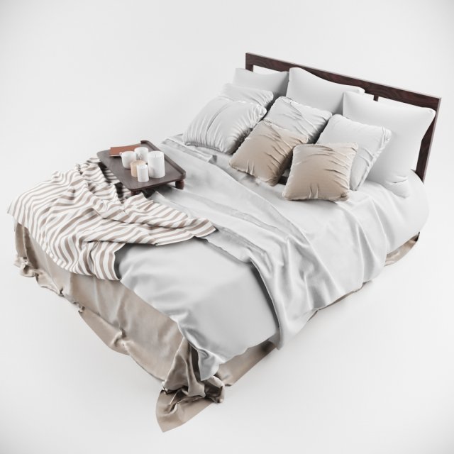 bed mallowston 3D Model .c4d .max .obj .3ds .fbx .stl .blend 