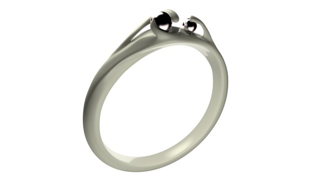 black pearl ring 3D Model .c4d .max .obj .3ds .fbx .stl .blend 
