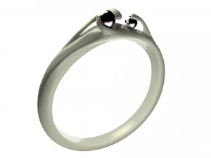 schwarzer Perlenring 3D Modell