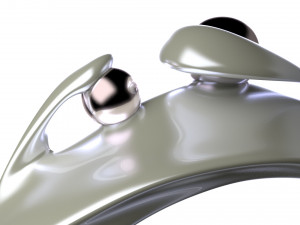 black pearl ring 3D Model