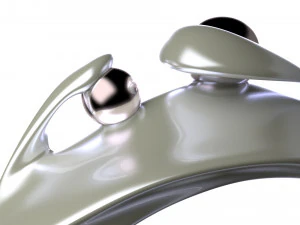 anillo de perla negra Modelo 3D