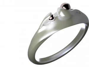 anillo de perla negra Modelo 3D