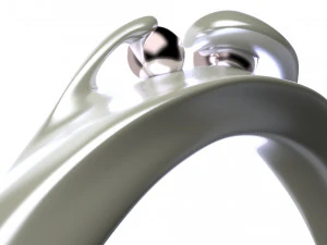 anillo de perla negra Modelo 3D