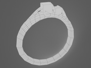 black pearl ring 3D Model