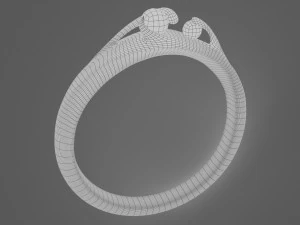 anillo de perla negra Modelo 3D