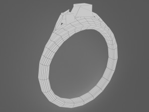 black pearl ring 3D Model