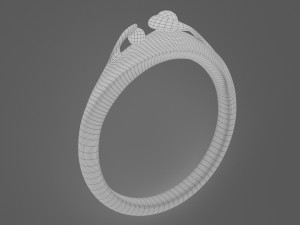 black pearl ring 3D Model