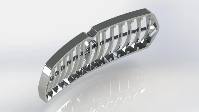 front grille - maserati levante 3D Model .c4d .max .obj .3ds .fbx .stl .blend 