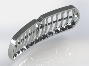 front grille - maserati levante 3D Model