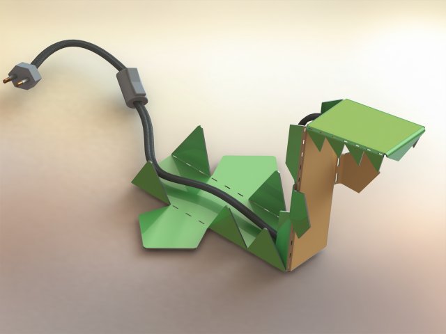 alligator lamp-led light 3Dモデル .c4d .max .obj .3ds .fbx .stl .blend 