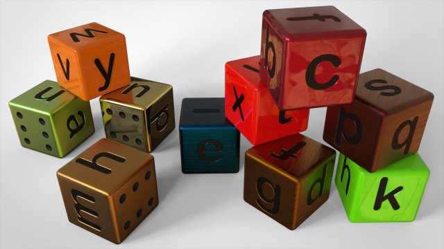 zar harfleri 3D-Modell .c4d .max .obj .3ds .fbx .stl .blend 