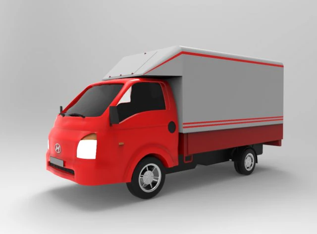 hyundai h 100 3D Model .c4d .max .obj .3ds .fbx .stl .blend 