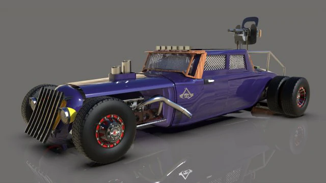 old survival vehicle 3D Model .c4d .max .obj .3ds .fbx .stl .blend